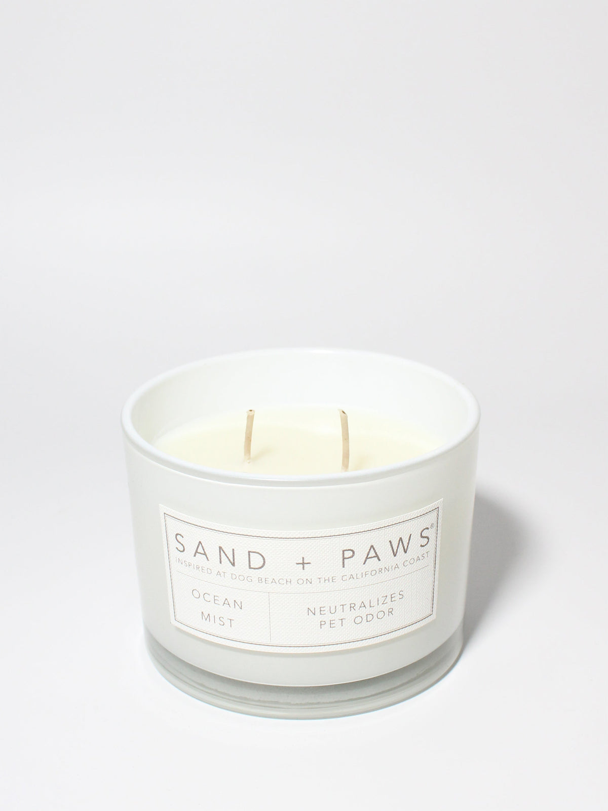 Aromatic Sand + Paws Ocean Mist 12 oz scented candle