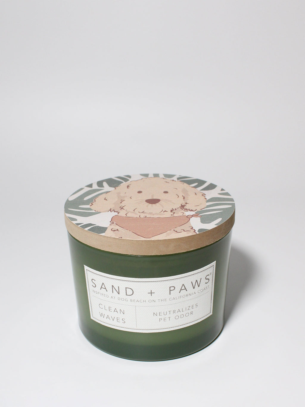 Aromatic Sand + Paws Clean Waves 12 oz scented candle