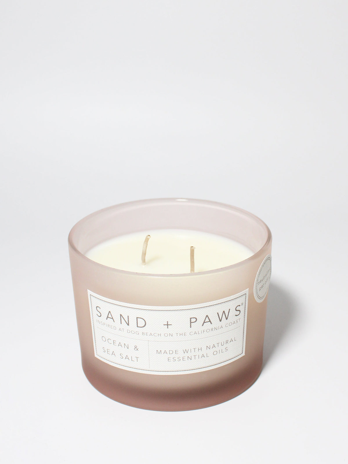 Aromatic Sand + Paws Ocean & Sea Salt 12 oz scented candle