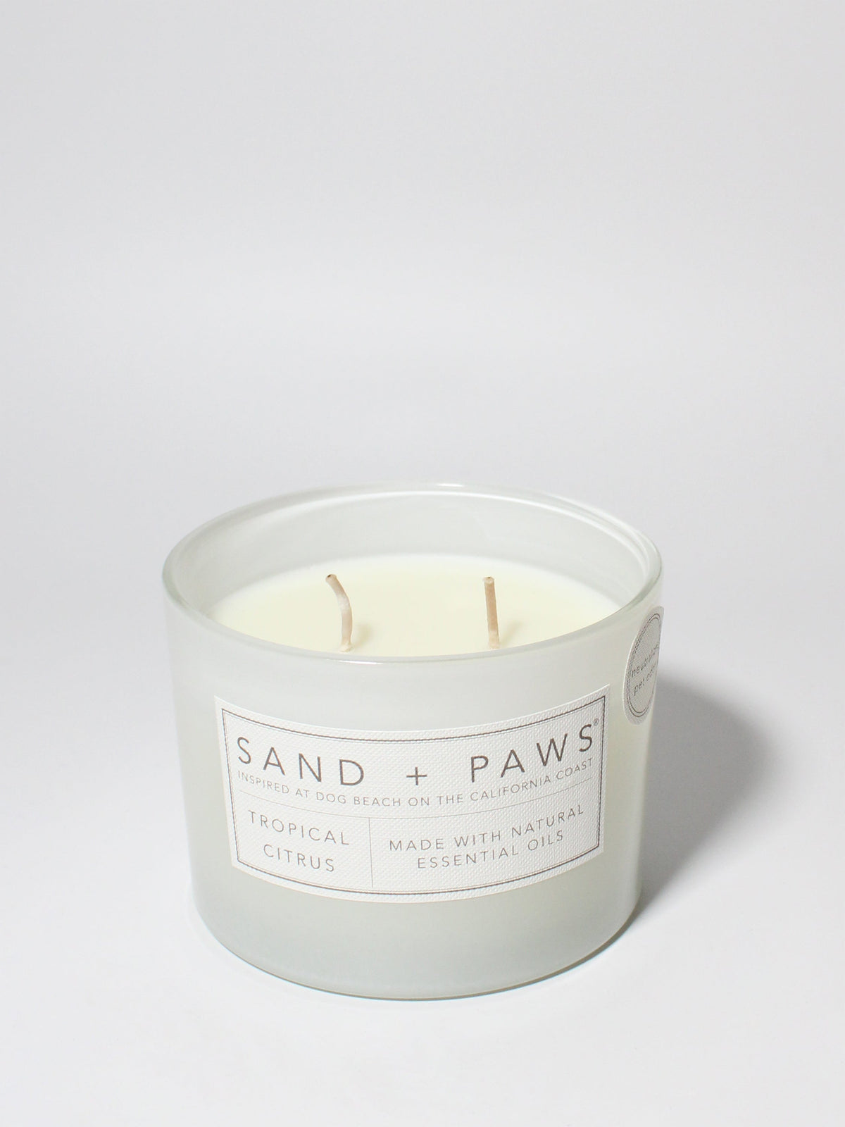 Aromatic Sand + Paws Tropical Citrus 12 oz scented candle