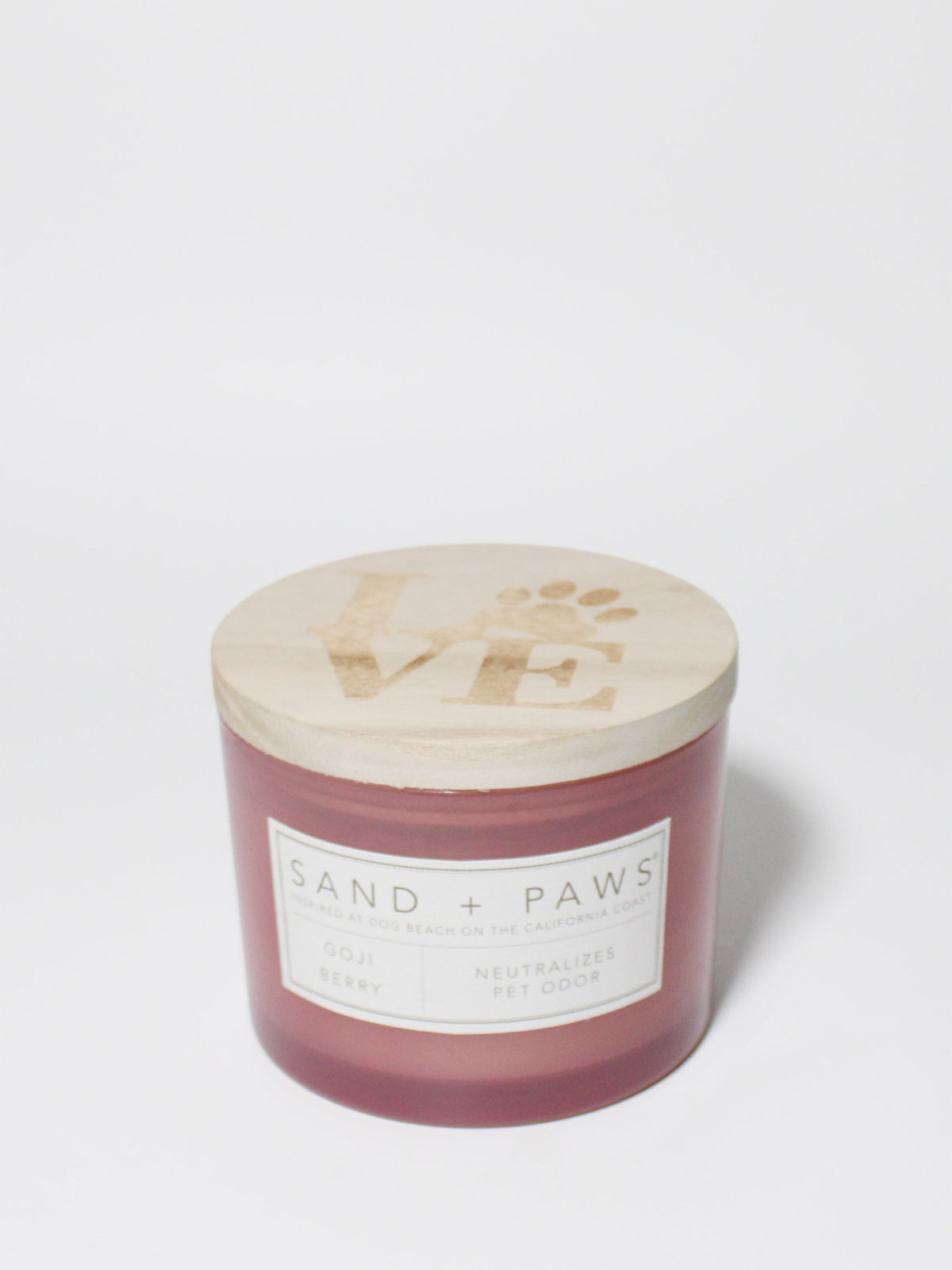 Aromatic Sand + Paws Goji Berry 12 oz scented candle