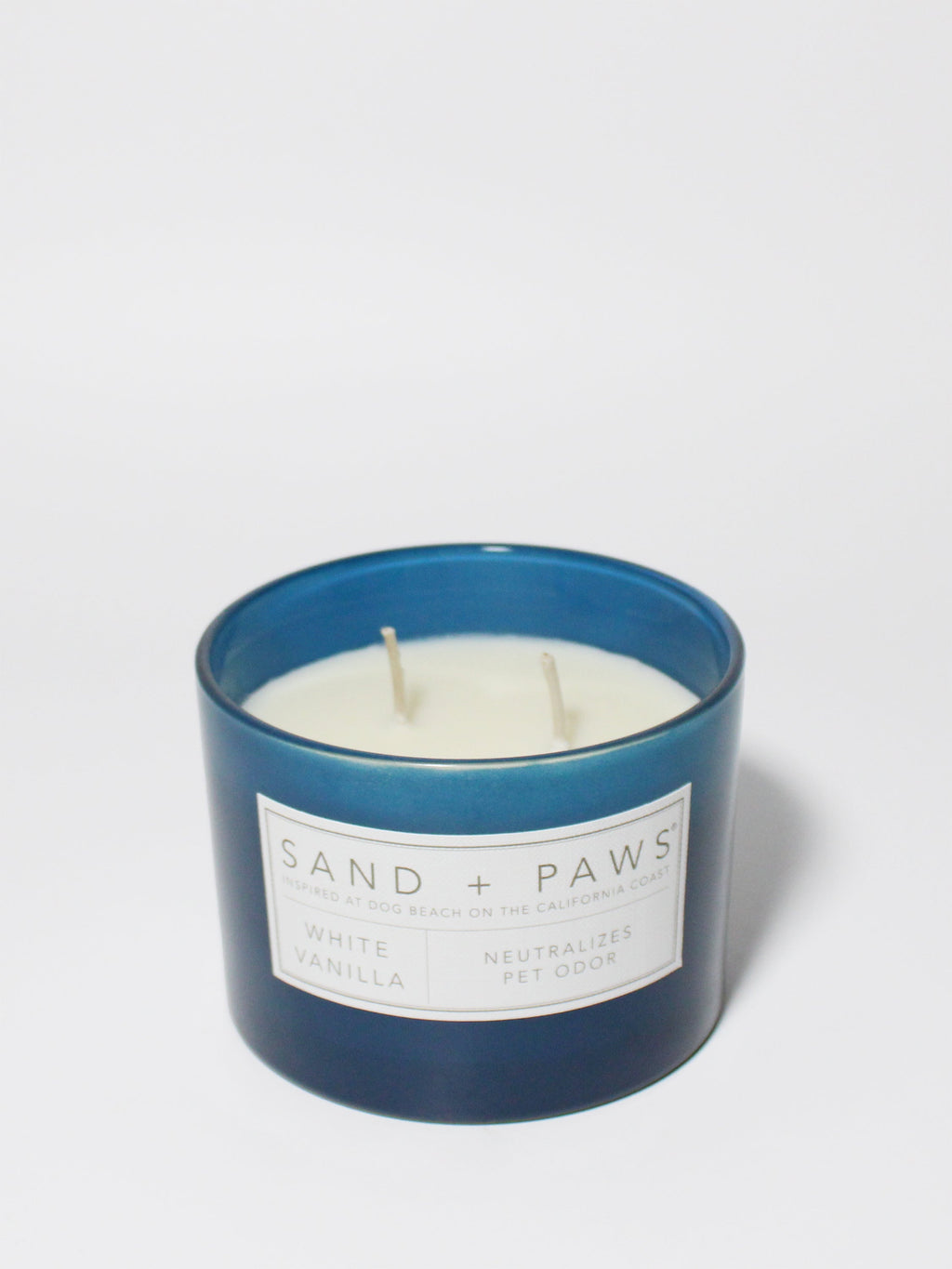 Aromatic Sand + Paws White Vanilla 12 oz scented candle