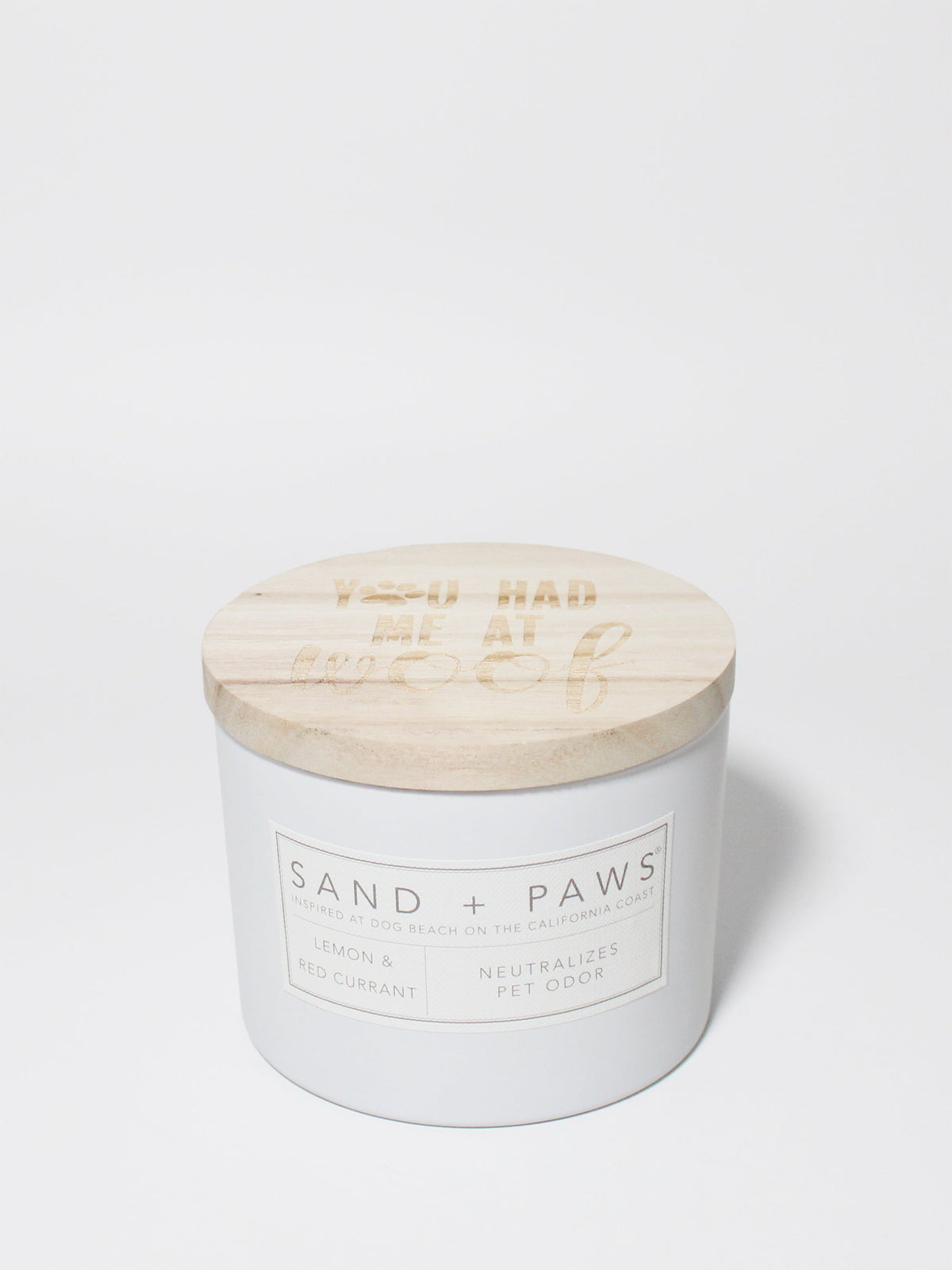 Aromatic Sand + Paws Lemon & Red Currant 12 oz scented candle