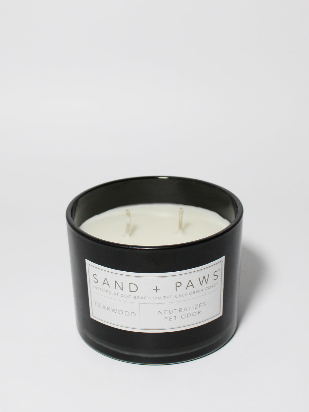 Aromatic Sand + Paws Teakwood 12 oz scented candle