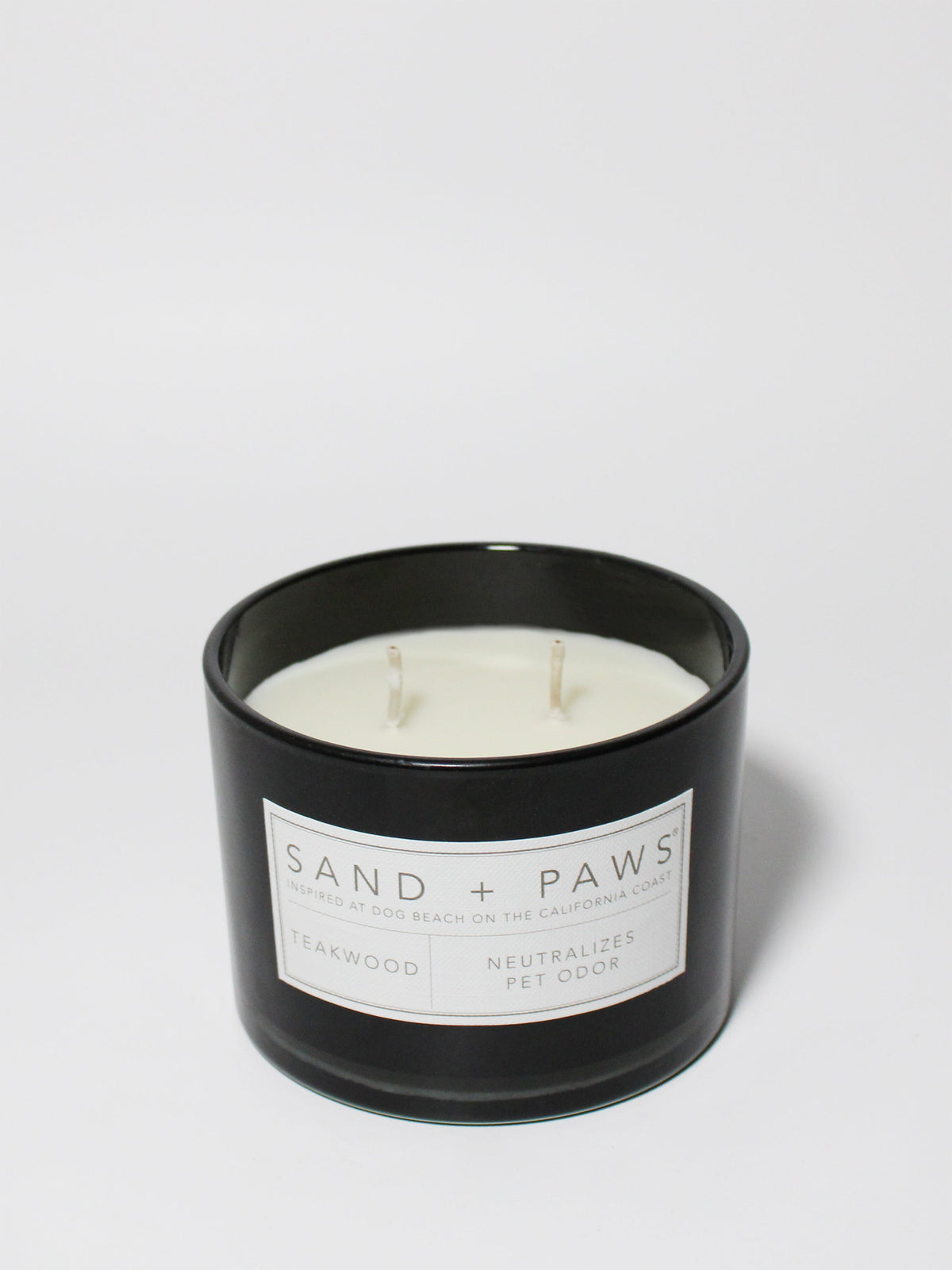 Aromatic Sand + Paws Teakwood 12 oz scented candle