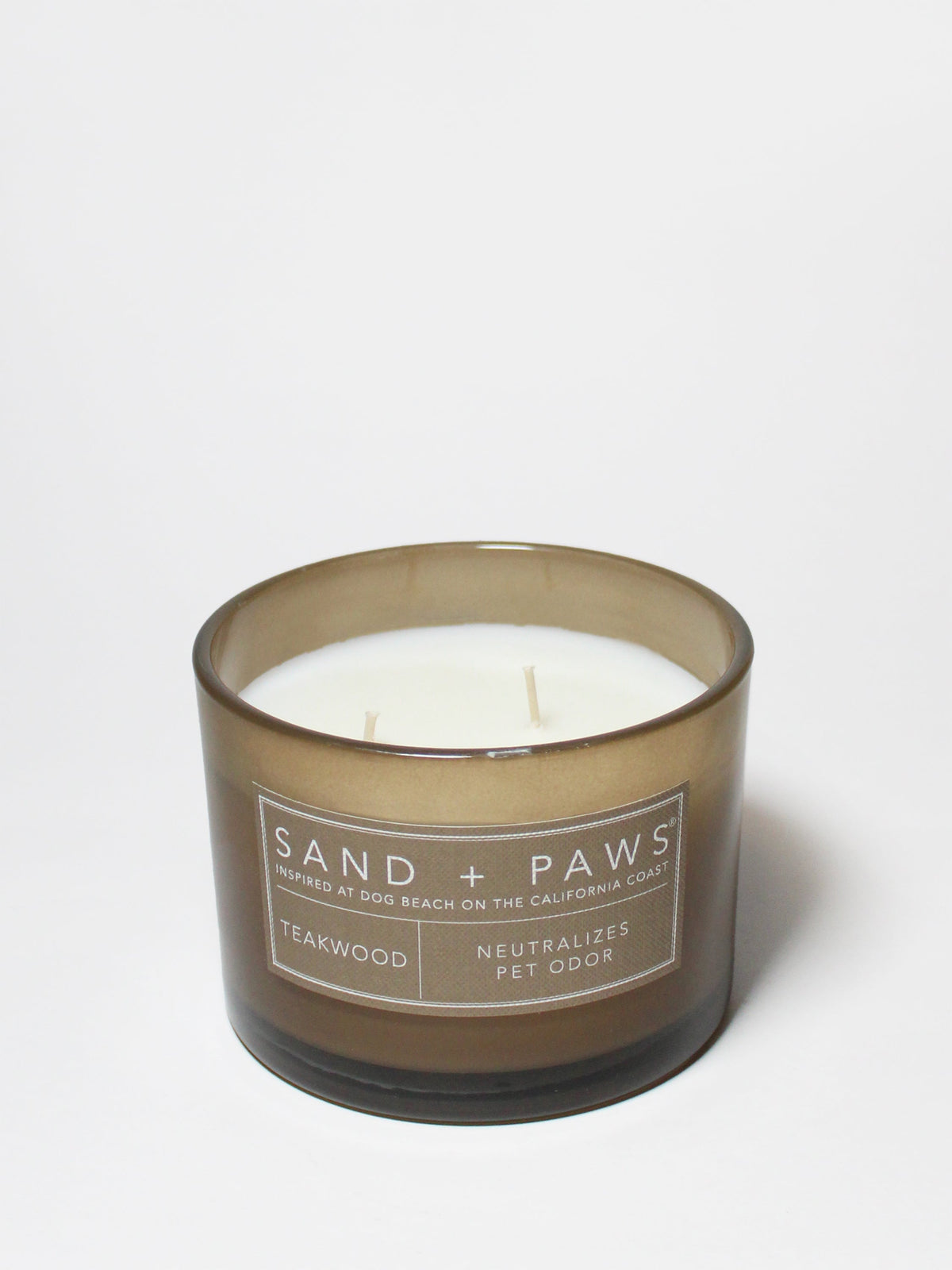 Aromatic Sand + Paws Teakwood 12 oz scented candle