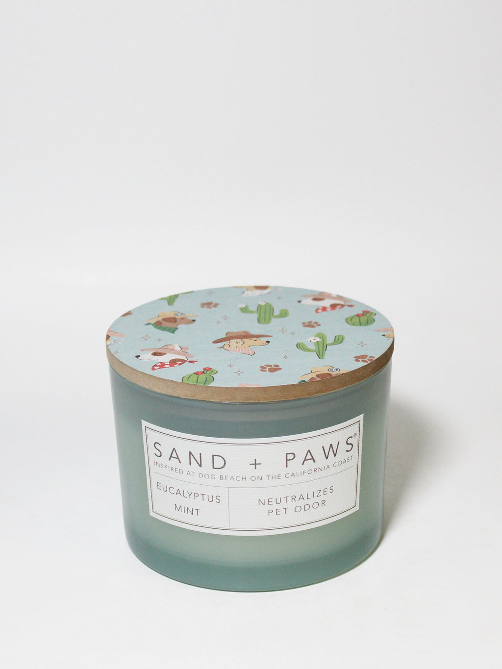 Aromatic Sand + Paws Eucalyptus Mint 12 oz scented candle