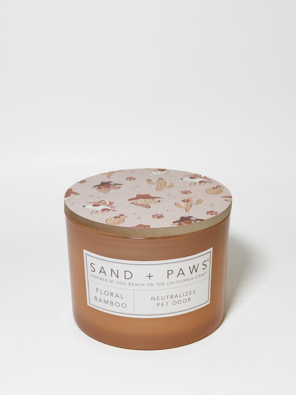 Aromatic Sand + Paws Floral Bamboo 12 oz scented candle