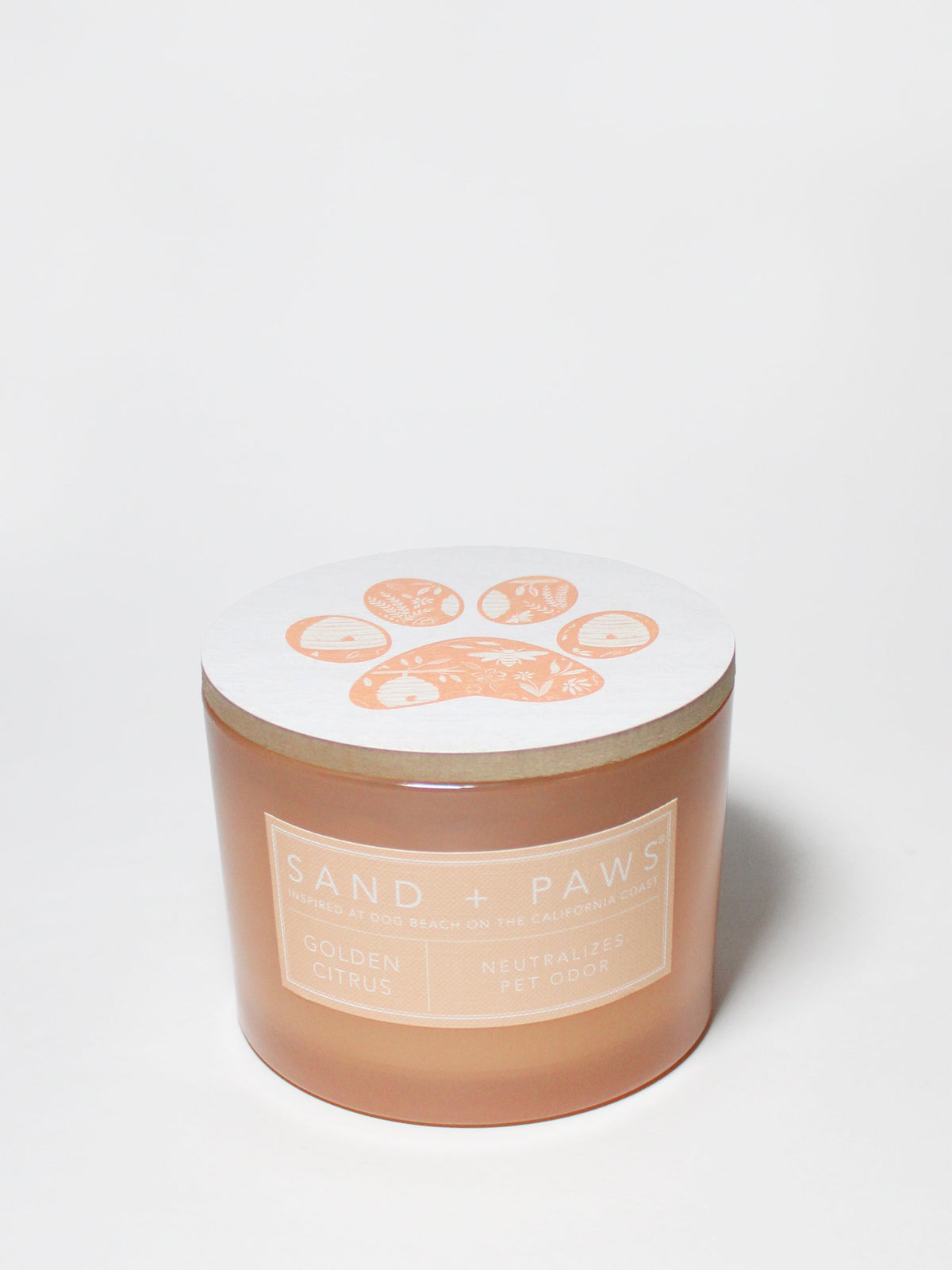 Aromatic Sand + Paws Golden Citrus 12 oz scented candle