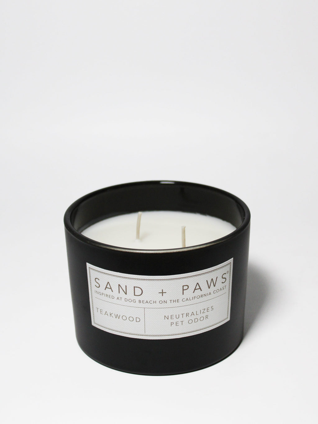Aromatic Sand + Paws Teakwood 12 oz scented candle
