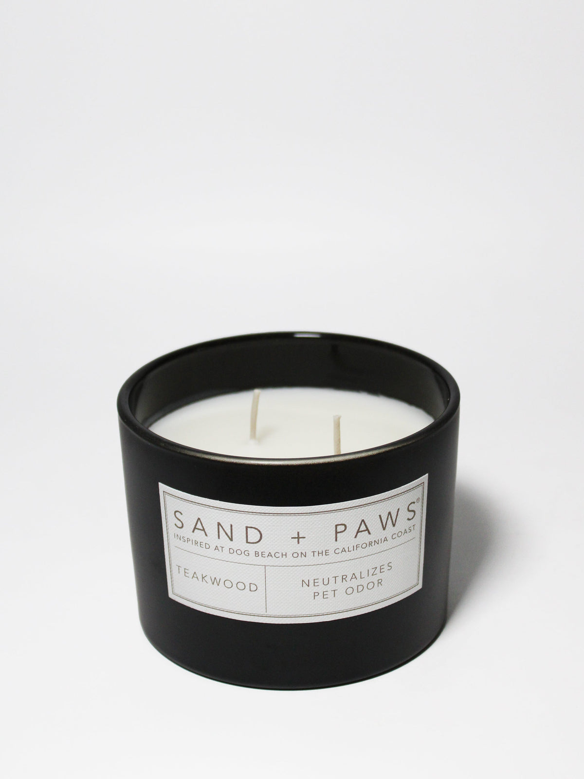 Aromatic Sand + Paws Teakwood 12 oz scented candle