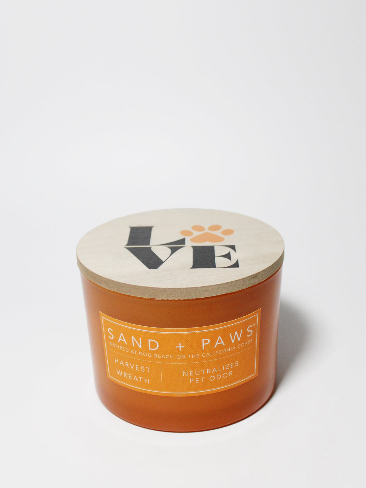 Aromatic Sand + Paws Harvest Wreath 12 oz scented candle