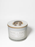 Aromatic Sand + Paws Vanilla & Amber 12 oz scented candle