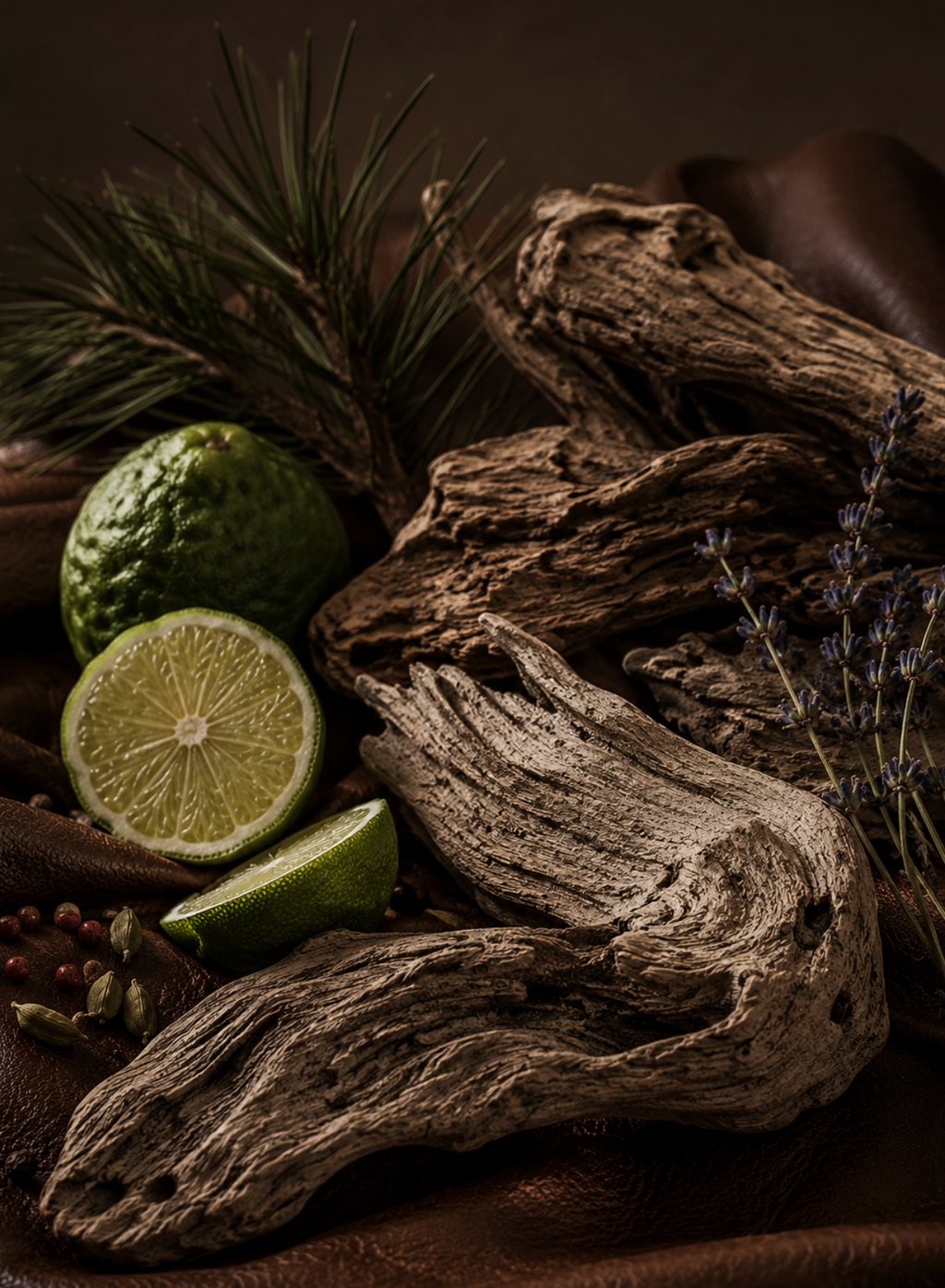 Luxe Driftwood & Leather 50ml Perfume Oil Dropper