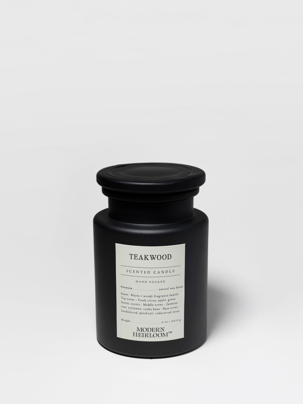 Aromatic Teakwood 12 oz scented candle