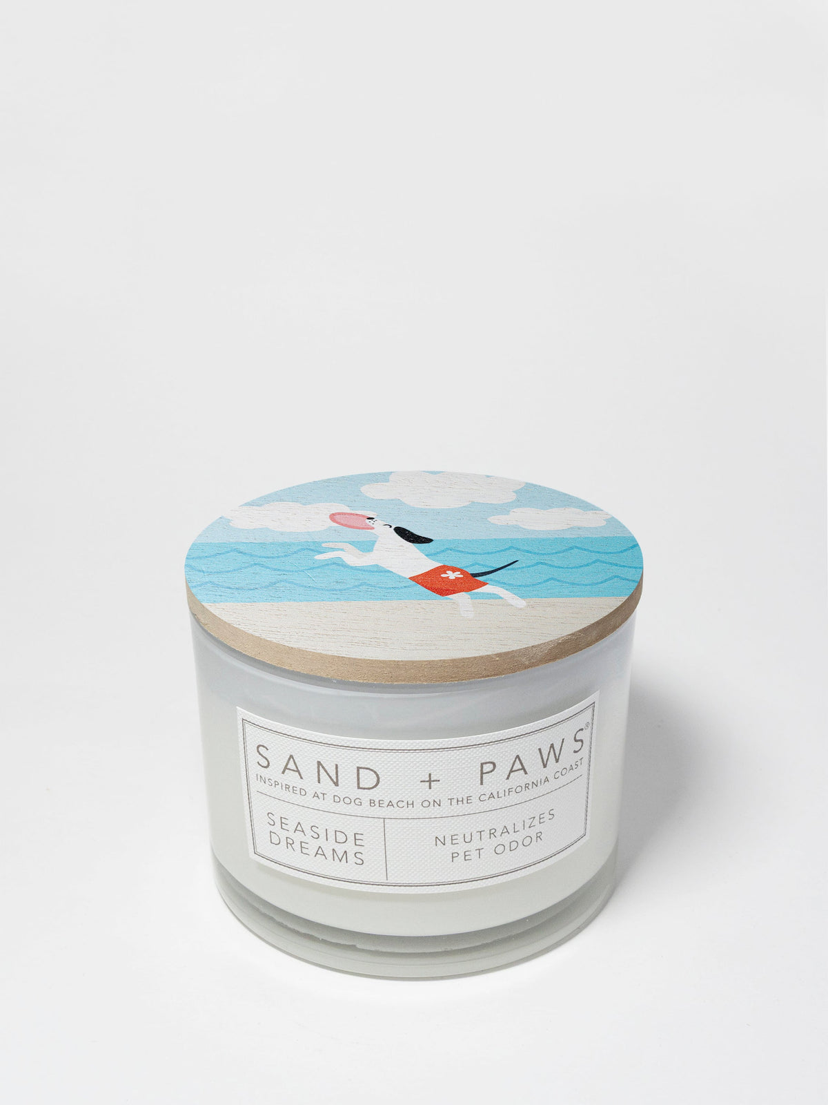 Aromatic Sand + Paws Seaside Dreams 12 oz scented candle