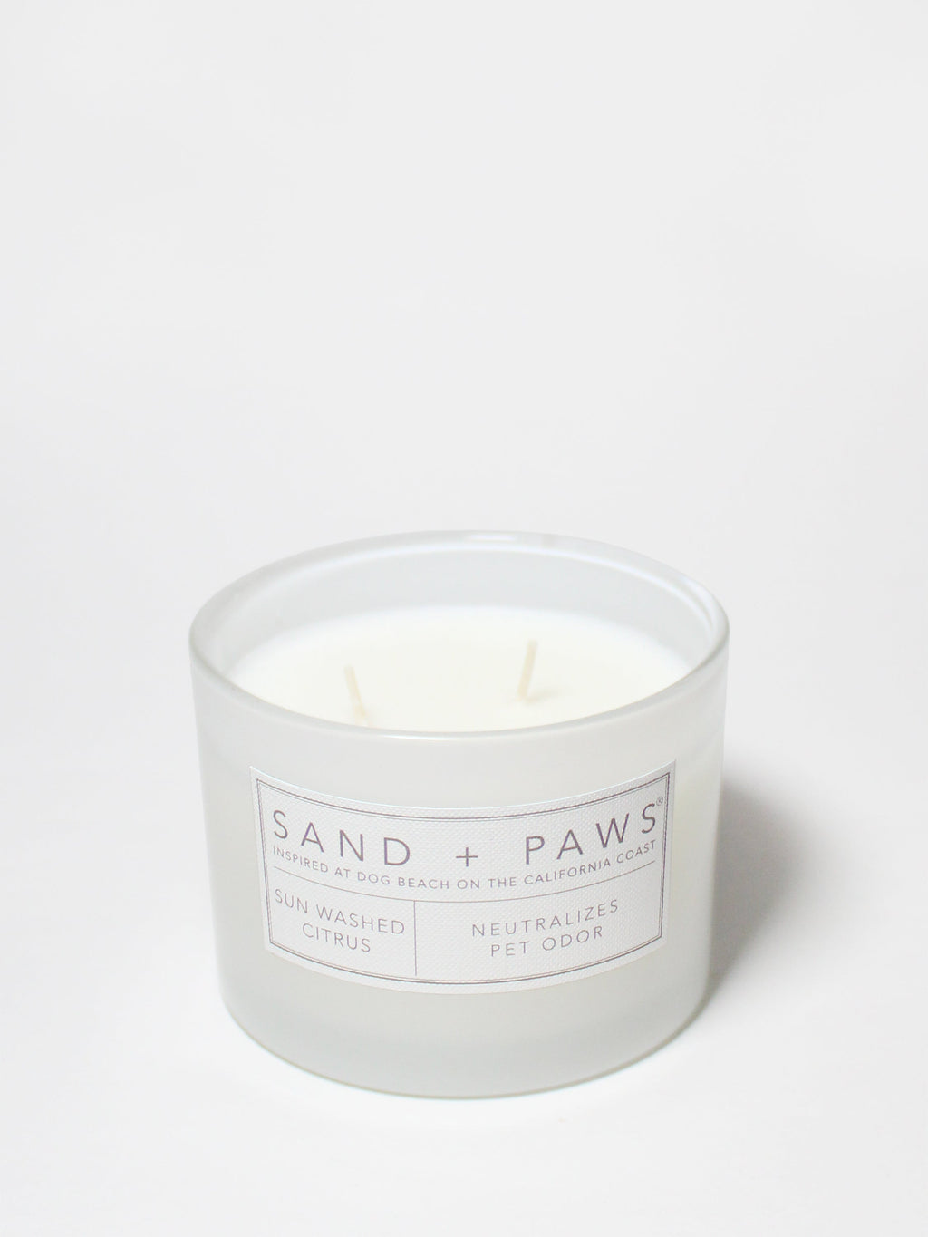 Aromatic Sand + Paws Sun Washed Citrus 12 oz scented candle