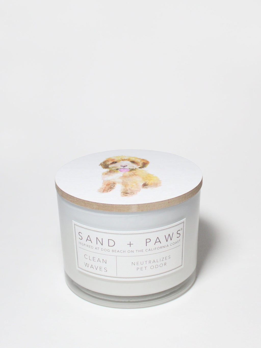 Aromatic Sand + Paws Clean Waves 12 oz scented candle