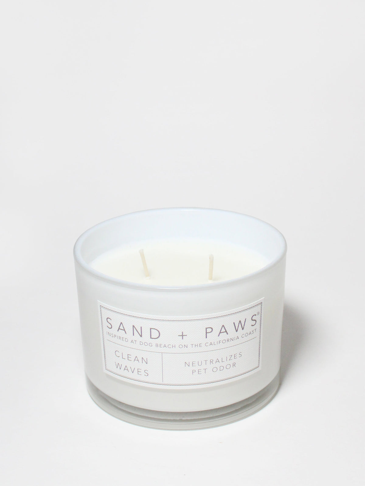 Aromatic Sand + Paws Clean Waves 12 oz scented candle